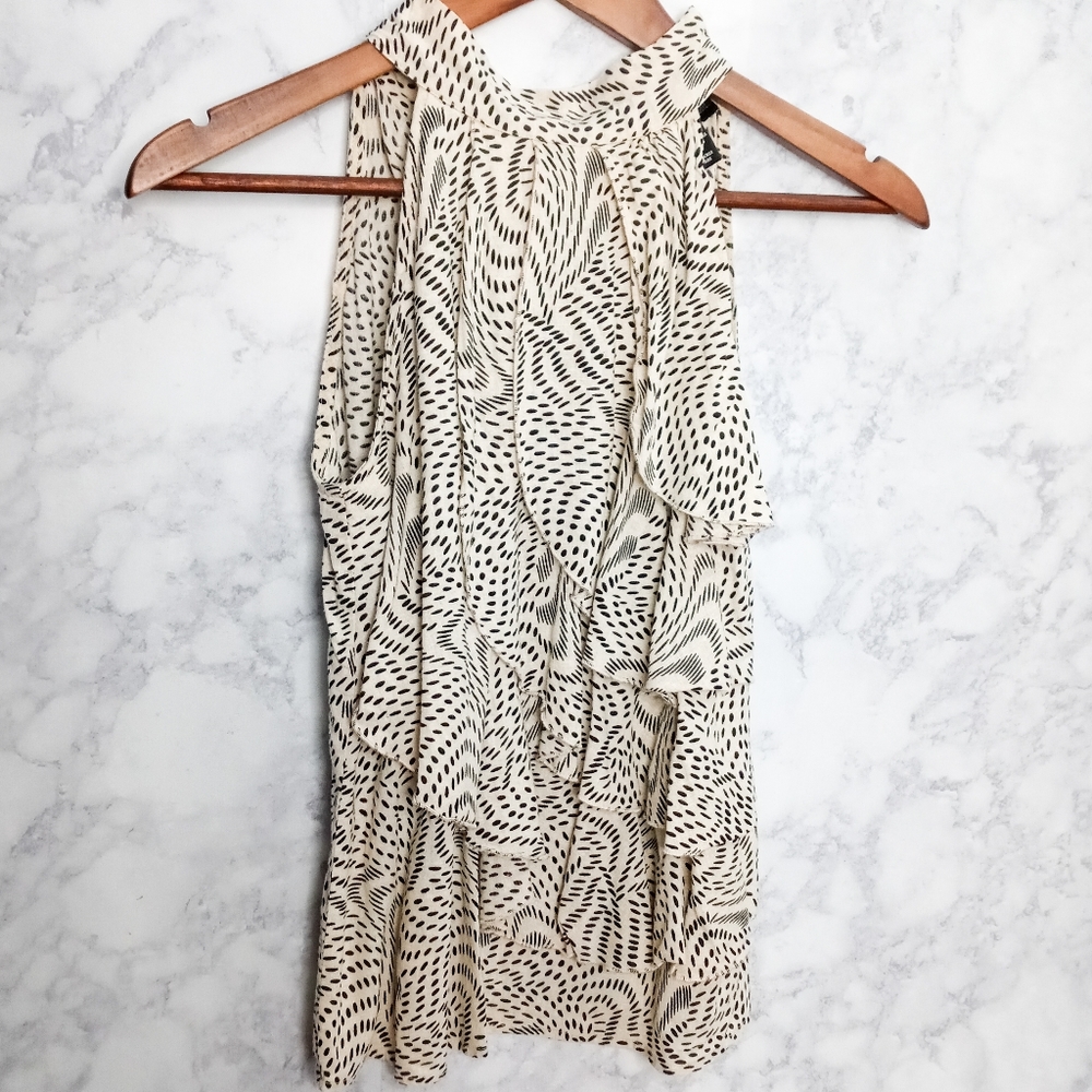 Valerie Bertinelli Linen Halter Top Women S Tan Sleeveless Boho-Chic Resortwear
